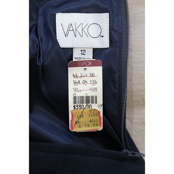 NWT Vakko Womens Size 12 Skirt Blue Suede Knee Length Vintage Academia 90s Y2K - Picture 5 of 7